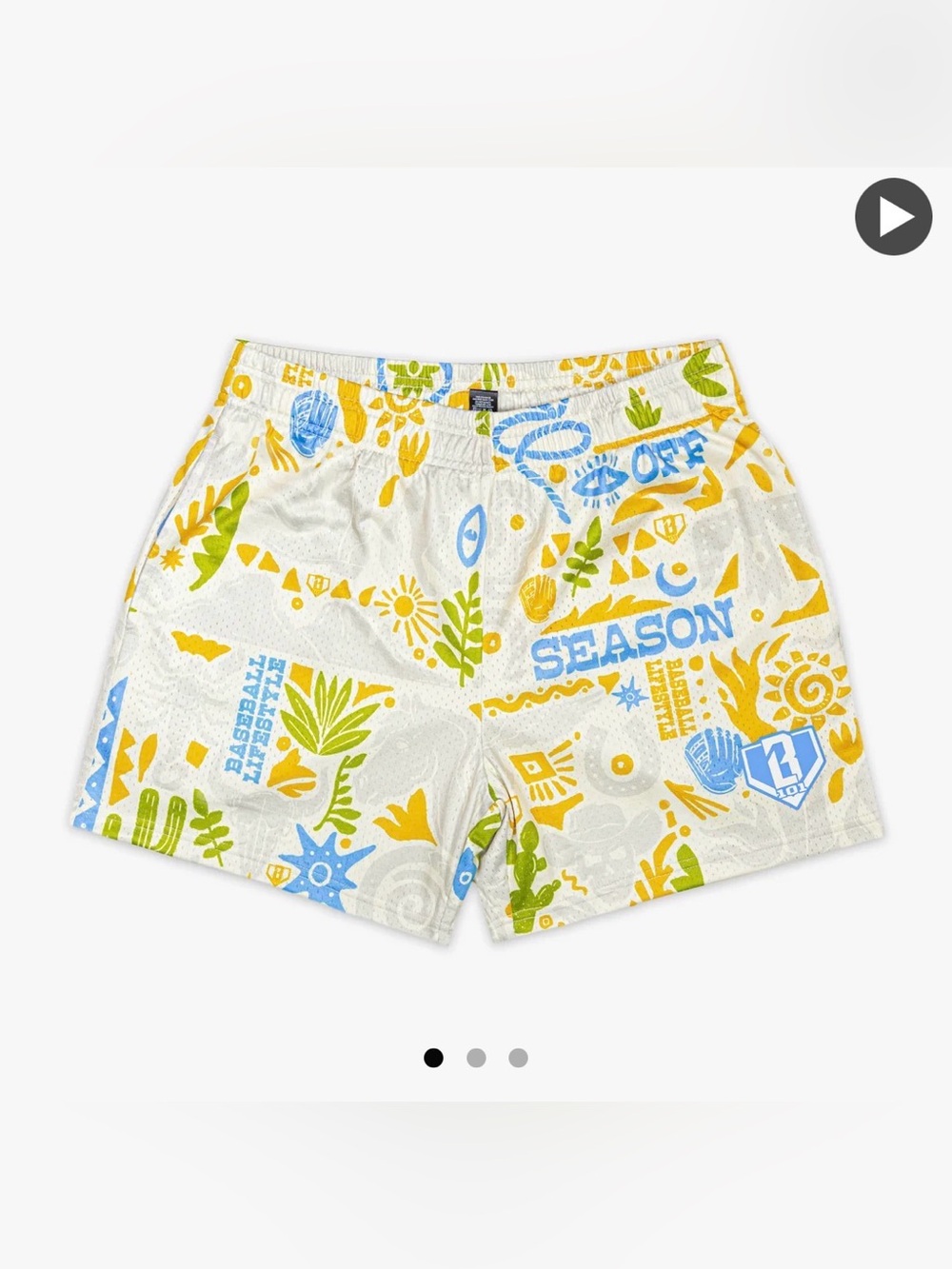 ADULT NWT Baseball Lifestyle 101 BL101 Men’s Cactus Curve Short M Ivory